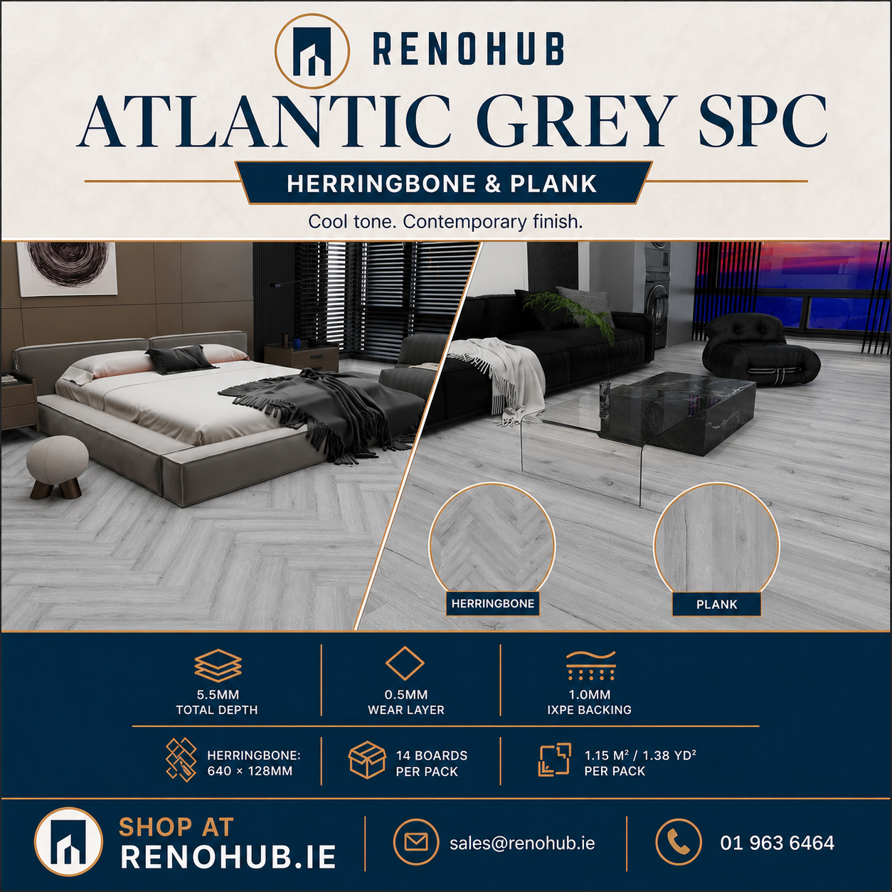 Atlantic Grey - SPC - Plank