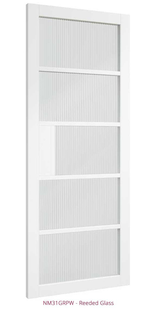 Deanta - NM31GRPW - Premier White - Reeded Glass