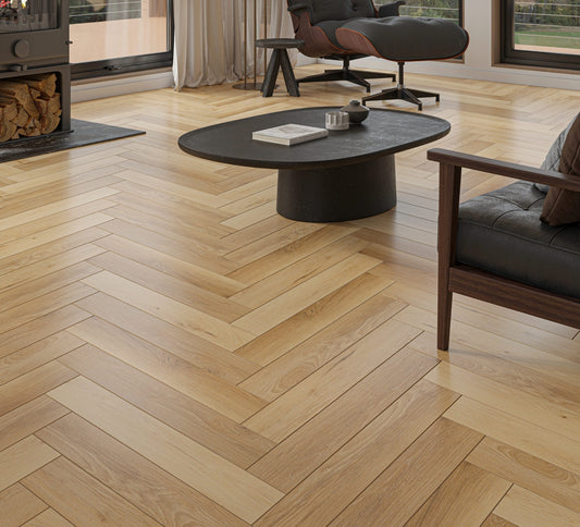 Rustic Oak - 12mm Herringbone - New Range